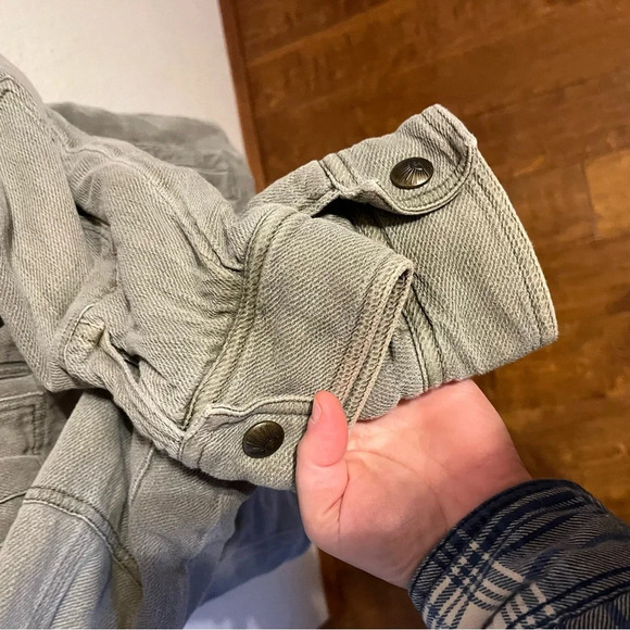 FAHERTY ~ Monterey Utility Jacket in Hawkeye Green Small Cotton Linen Blend - Picture 7 of 12